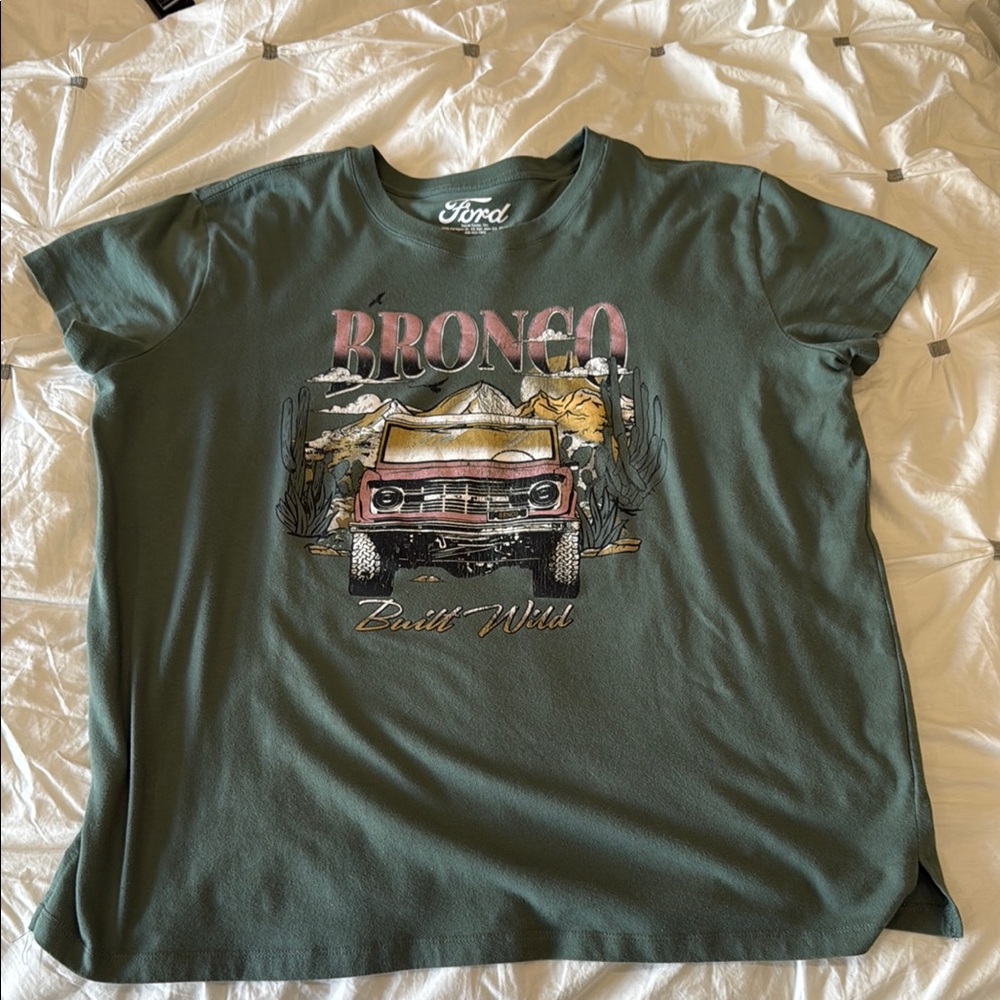 Maurices - Ford Bronco Green Short Sleeve Tee with Bronco Graphic